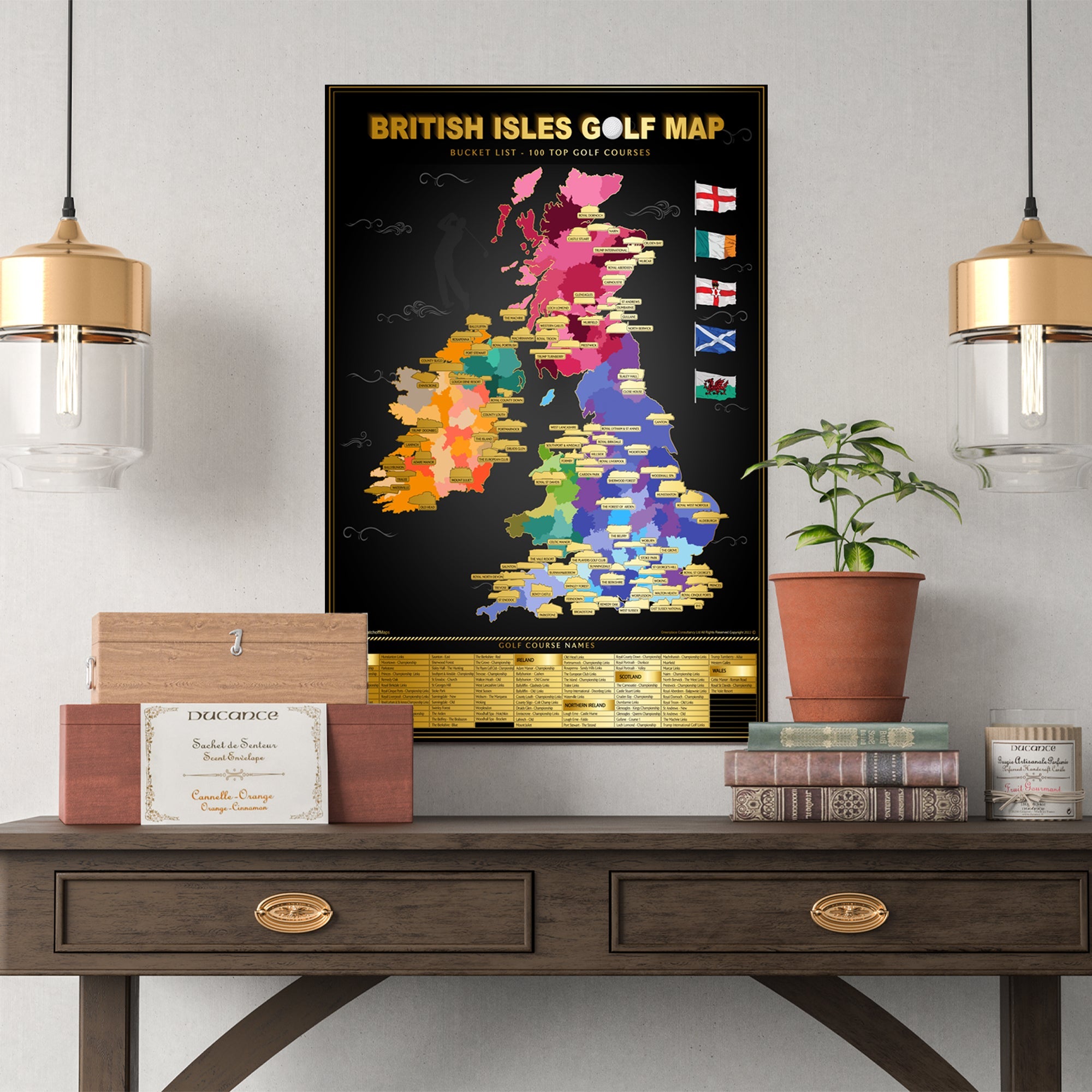 British Isles Golf Map