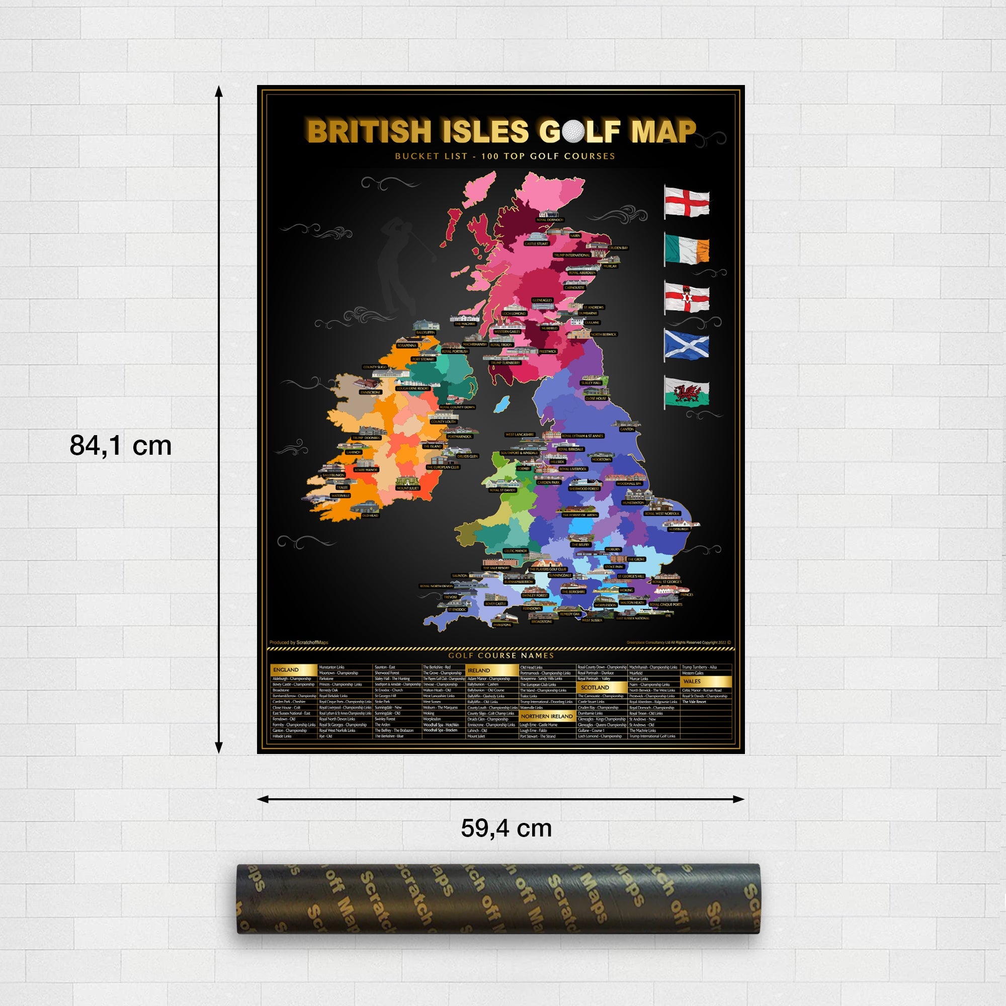 British Isles Golf Map