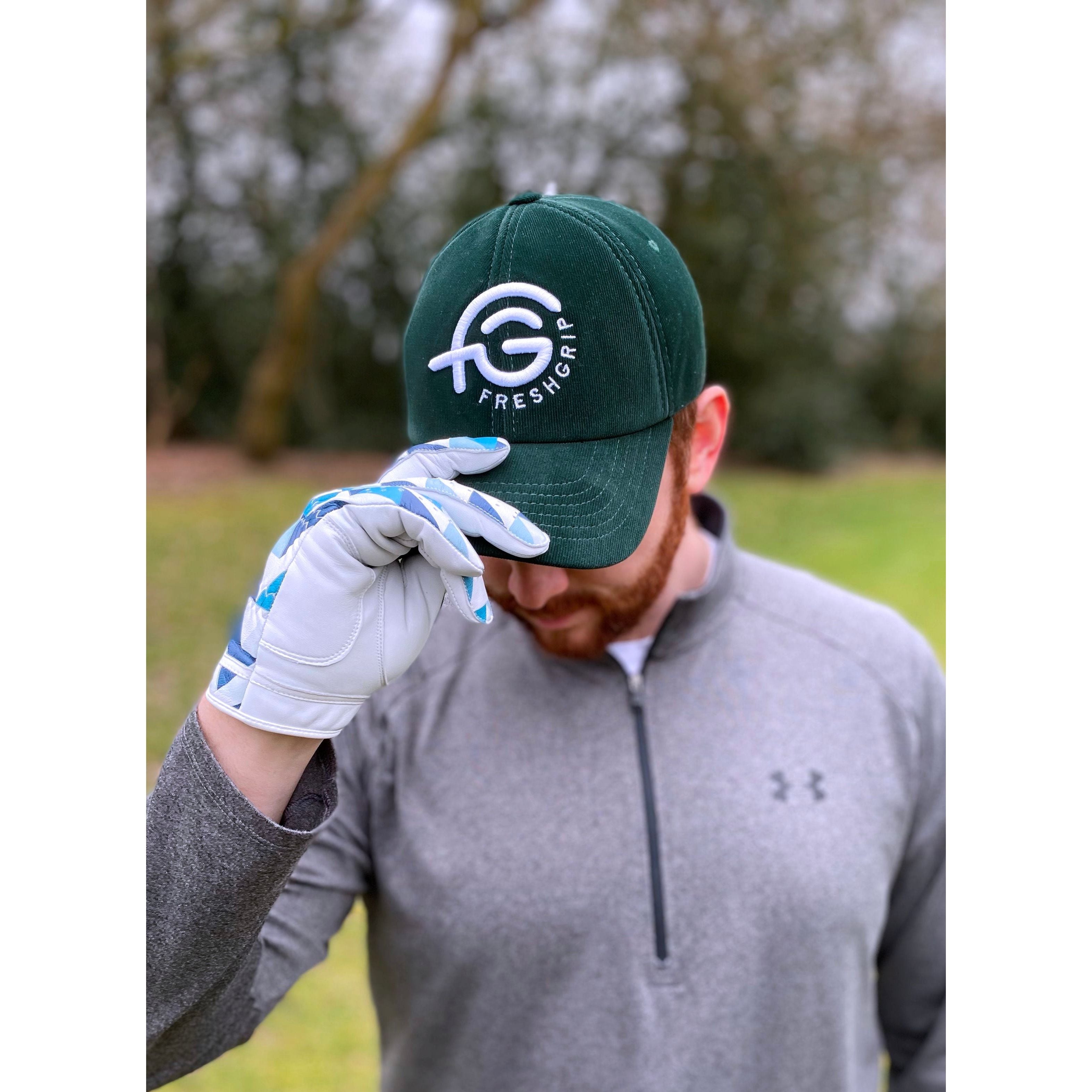 Fairway Green Corduroy Dad Hat Hat FreshGrip 