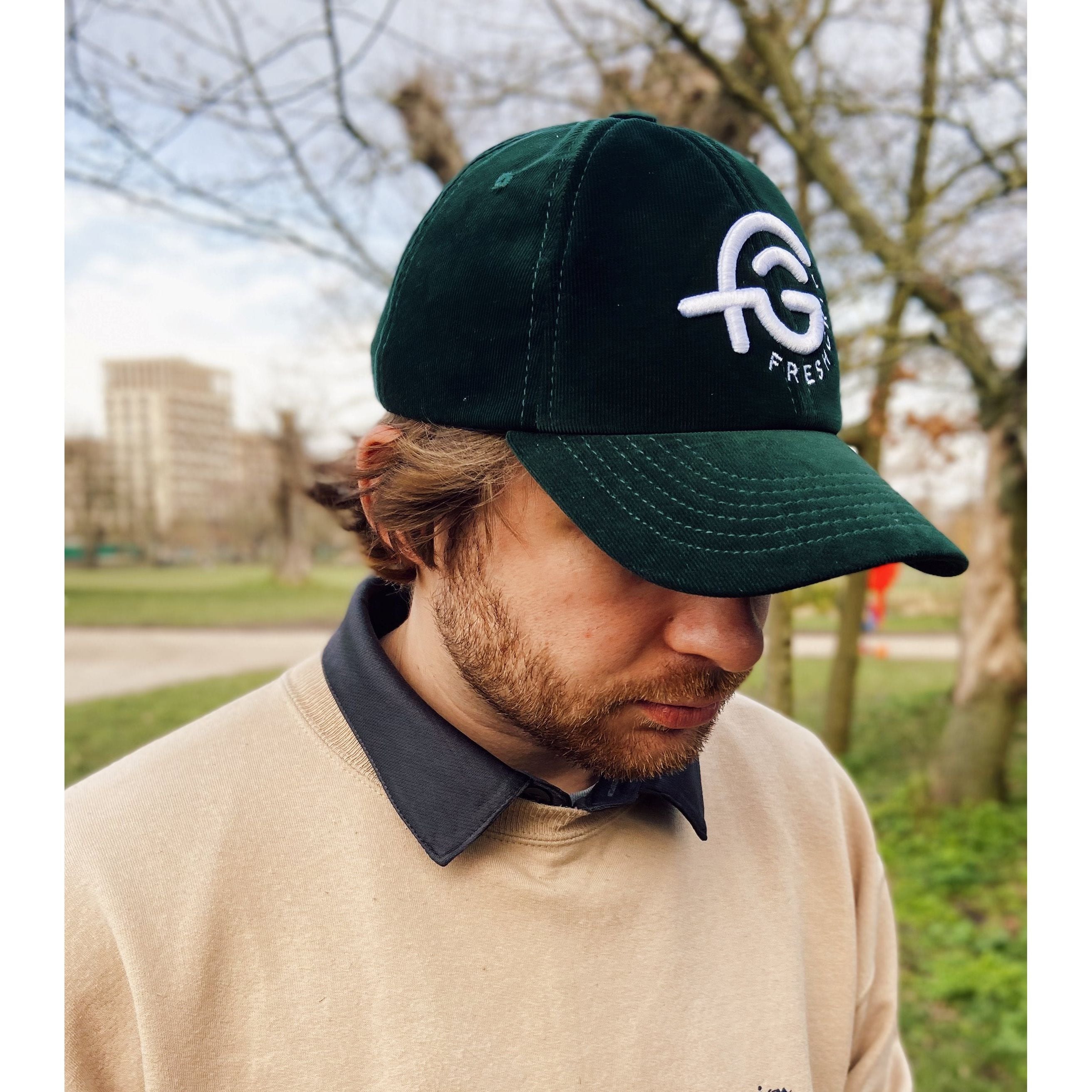 Fairway Green Corduroy Dad Hat Hat FreshGrip 